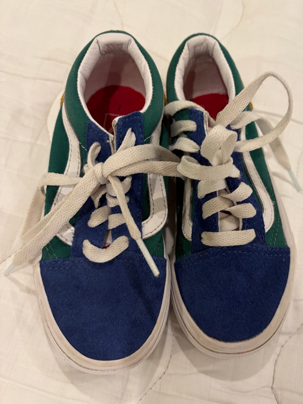 Vans Kids Color Block  Low-Top Skate Sneakers size  11.5 toddler